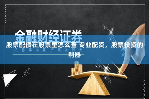 股票配债在股票里怎么查 专业配资,股票投资的利器