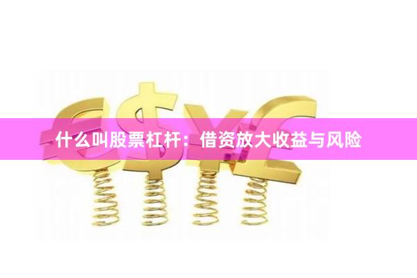 什么叫股票杠杆:借资放大收益与风险
